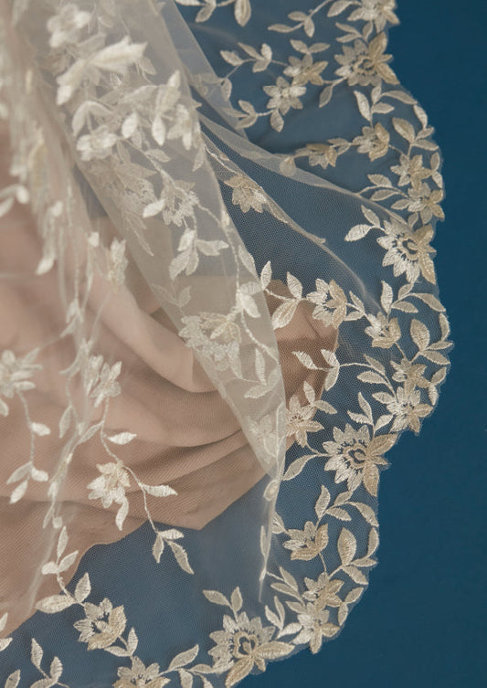 S0486 EMBROIDERY TULLE WITH LUREX YARN