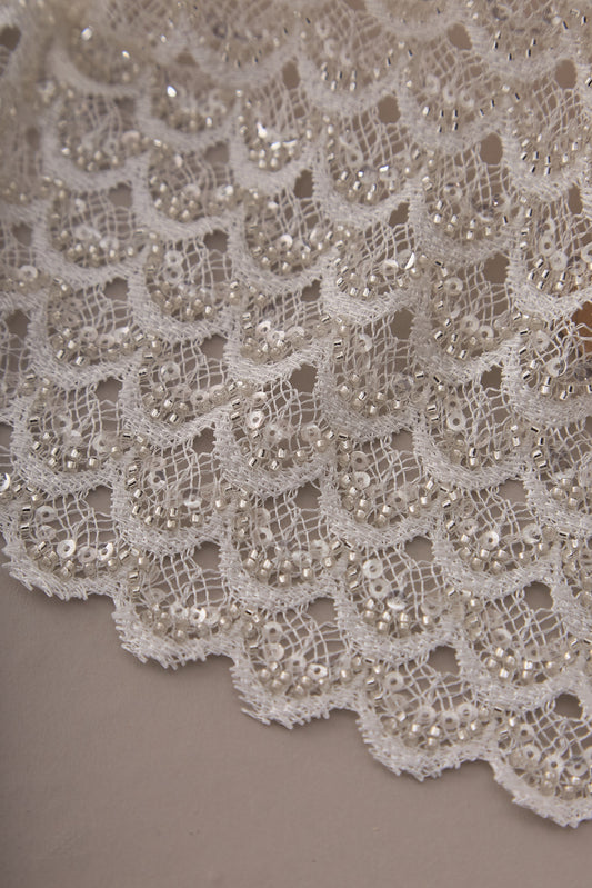S0661 EMBROIDERY NET WITH BEADS