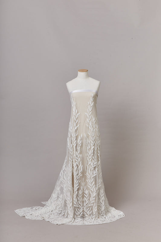S0642 EMBROIDERY TULLE WITH SEQUINS AND BEADS