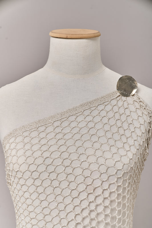 S0716 GUIPIURE WITH SILVER LUREX