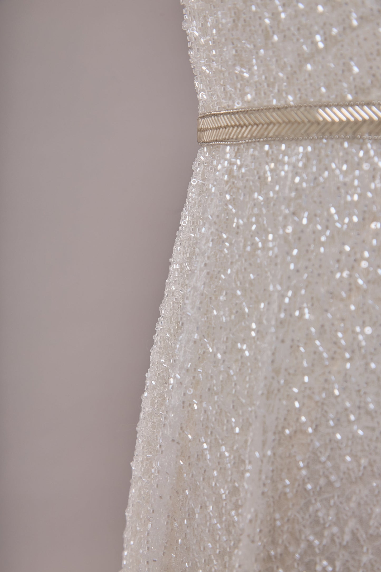 S0663 EMBROIDERY LACE WITH BEADS AND SEQUINS
