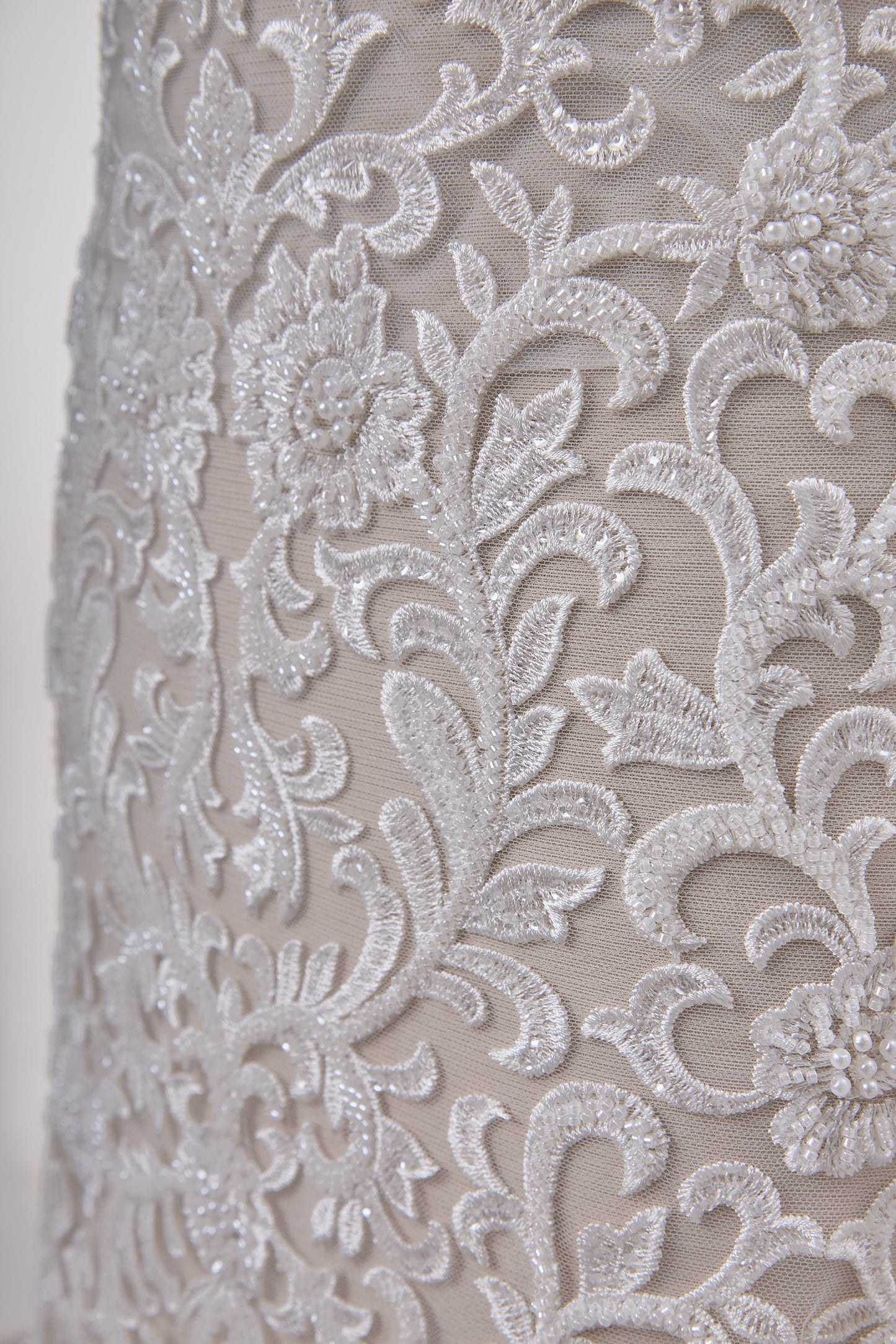 S0660 EMBROIDERY TULLE WITH BEADS