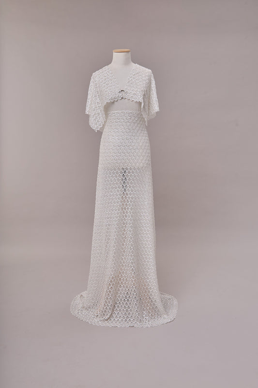 S0661 EMBROIDERY NET WITH BEADS