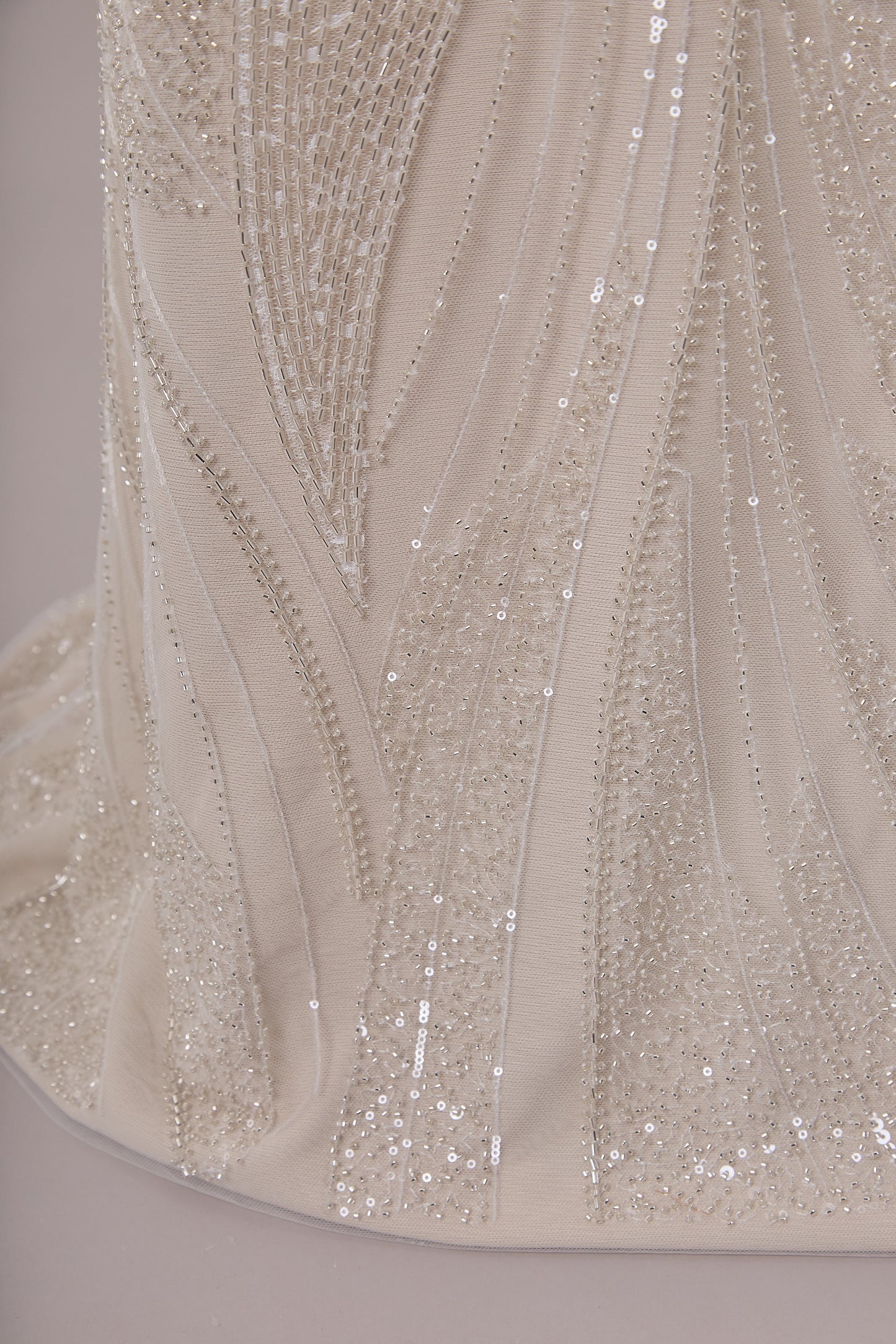 S0673 - EMBROIDERY TULLE WITH BEADS AND SEQUINS