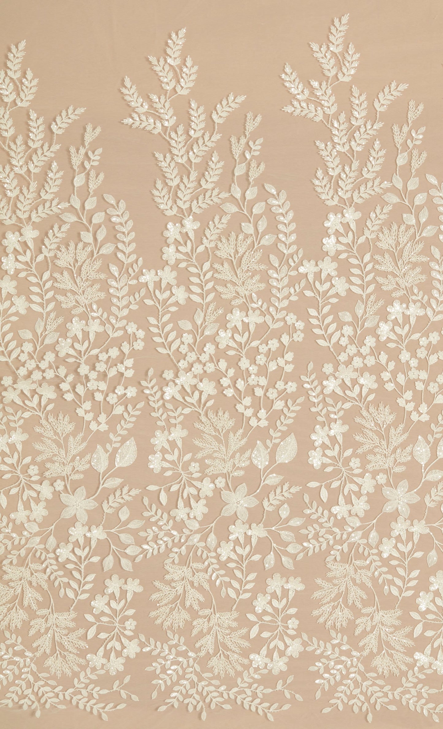 S0399 EMBROIDERY TULLE WITH BEADS AND SEQUINS