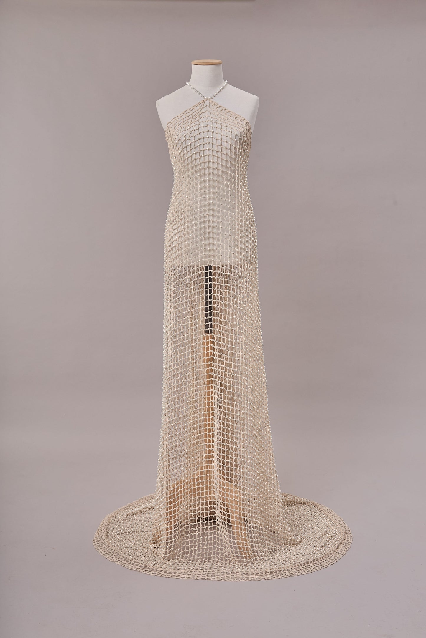 S0669 COTTON NET WITH PEARLS