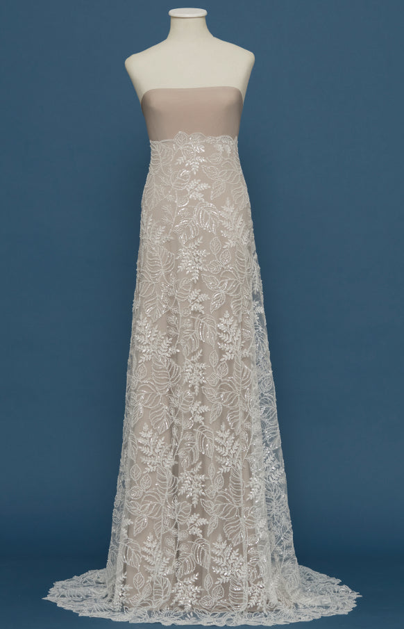 S0439 EMBROIDERY TULLE WITH SEQUINS AND BEADS