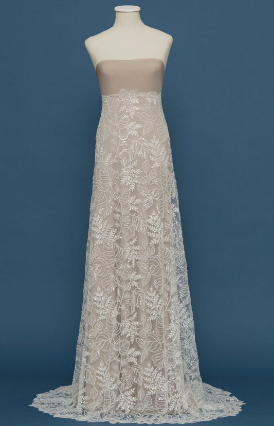 S0439 EMBROIDERY TULLE WITH SEQUINS AND BEADS