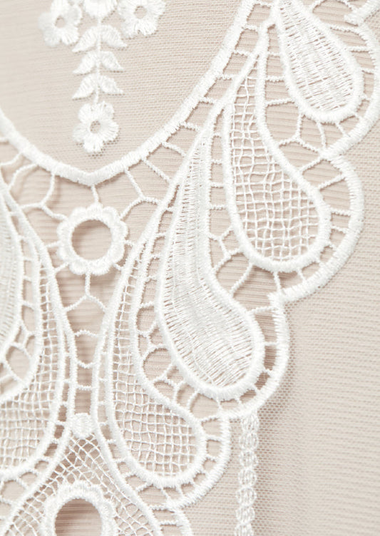 S0466 EMBROIDERY TULLE AND GUIPIURE