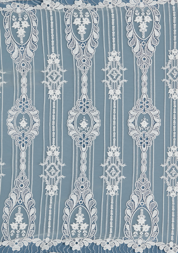 S0466 EMBROIDERY TULLE AND GUIPIURE