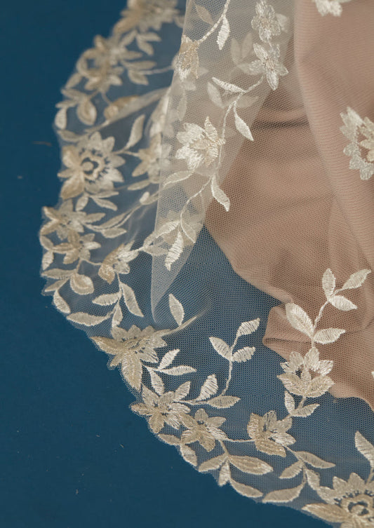 S0486 EMBROIDERY TULLE WITH LUREX YARN