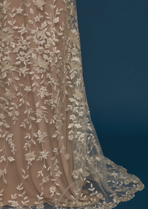 S0486 EMBROIDERY TULLE WITH LUREX YARN