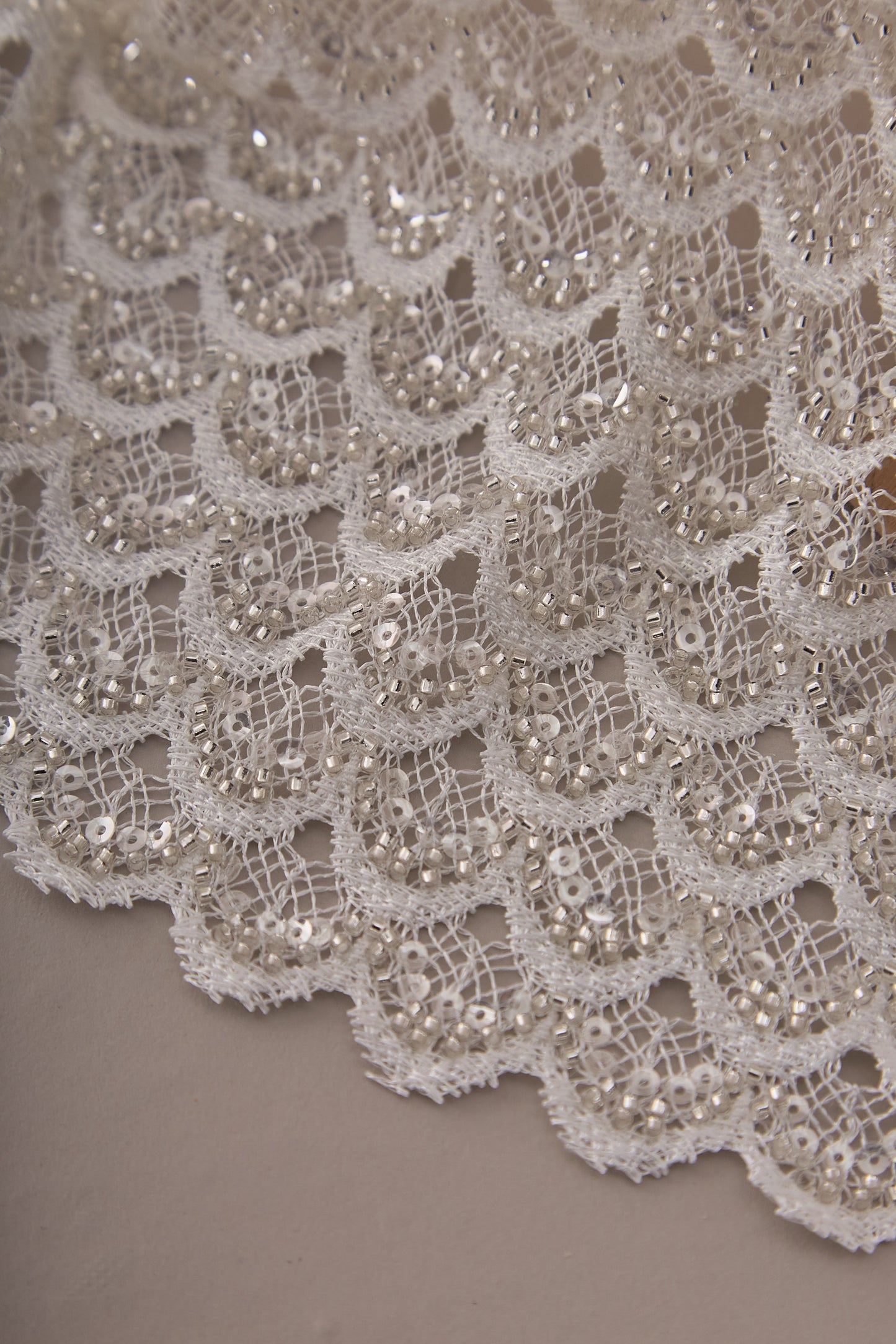 S0661 EMBROIDERY NET WITH BEADS