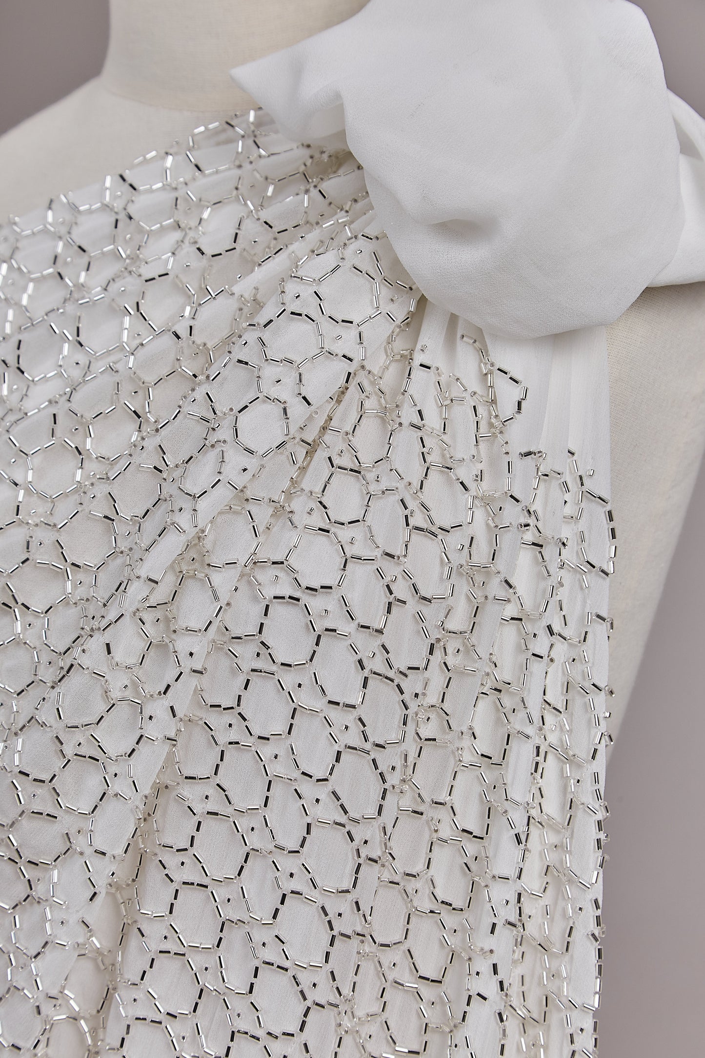 S0600 SILVER EMBROIDERY CHIFFON