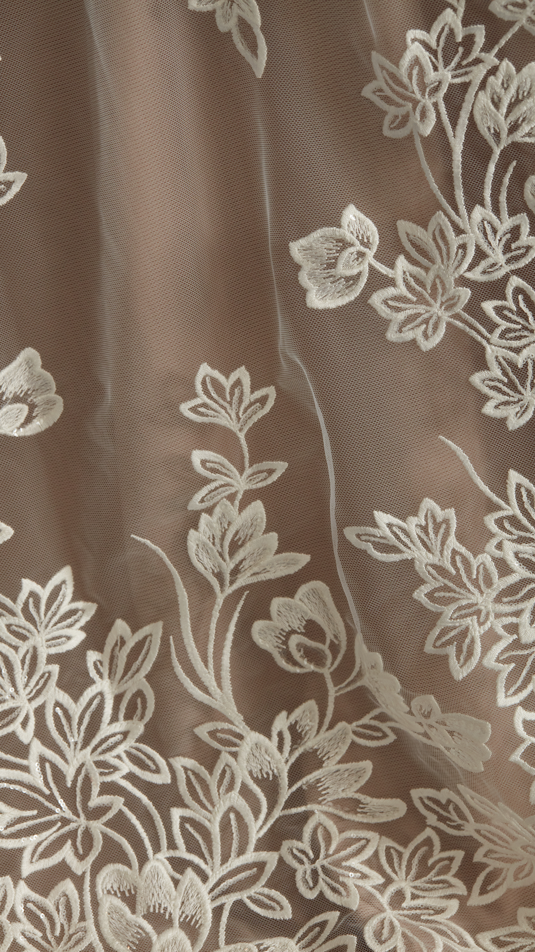 S0373 EMBROIDERY TULLE WITH SEQUINS