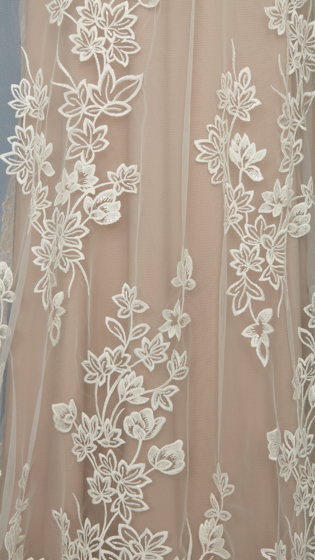 S0373 EMBROIDERY TULLE WITH SEQUINS