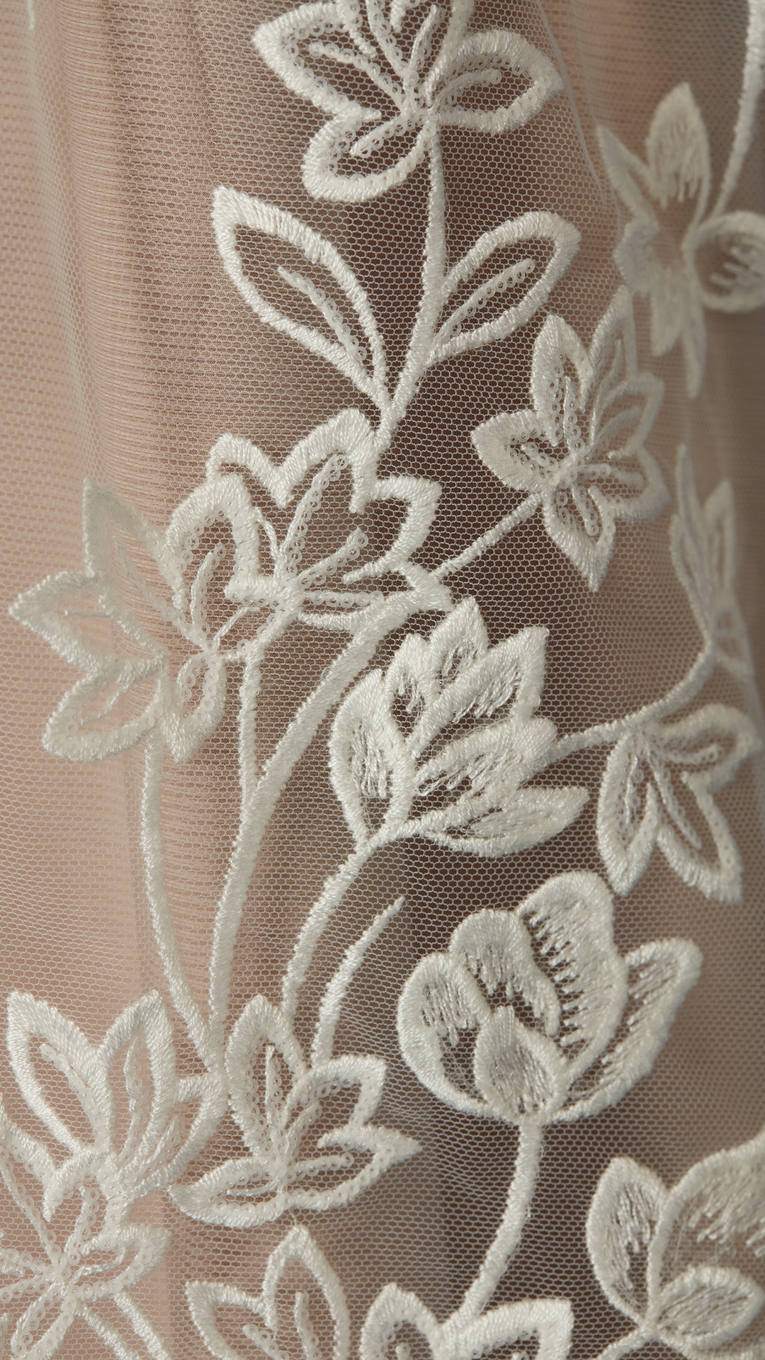 S0373 EMBROIDERY TULLE WITH SEQUINS