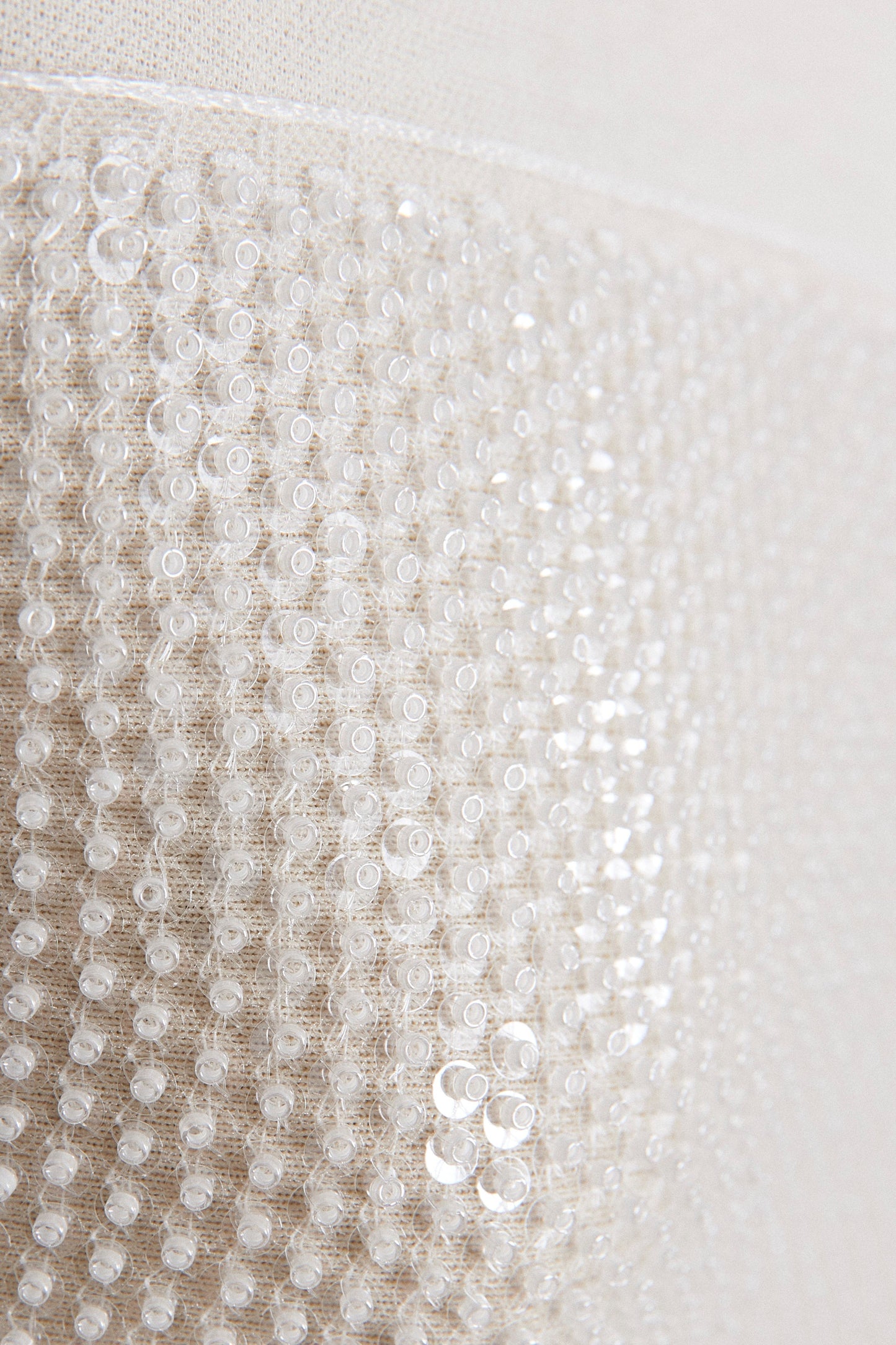 S0552 EMBROIDERY TULLE WITH SEQUINS, BEADS AND FEATHERS