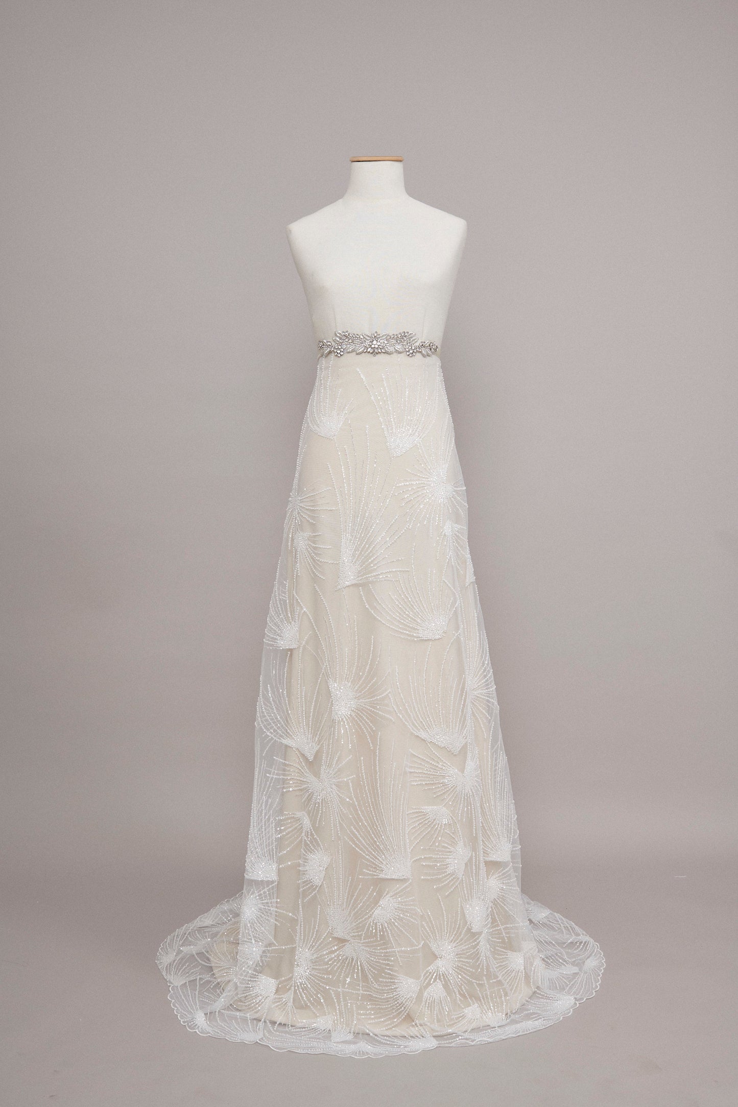 S0570 EMBROIDERY TULLE WITH SEQUINS AND BEADS