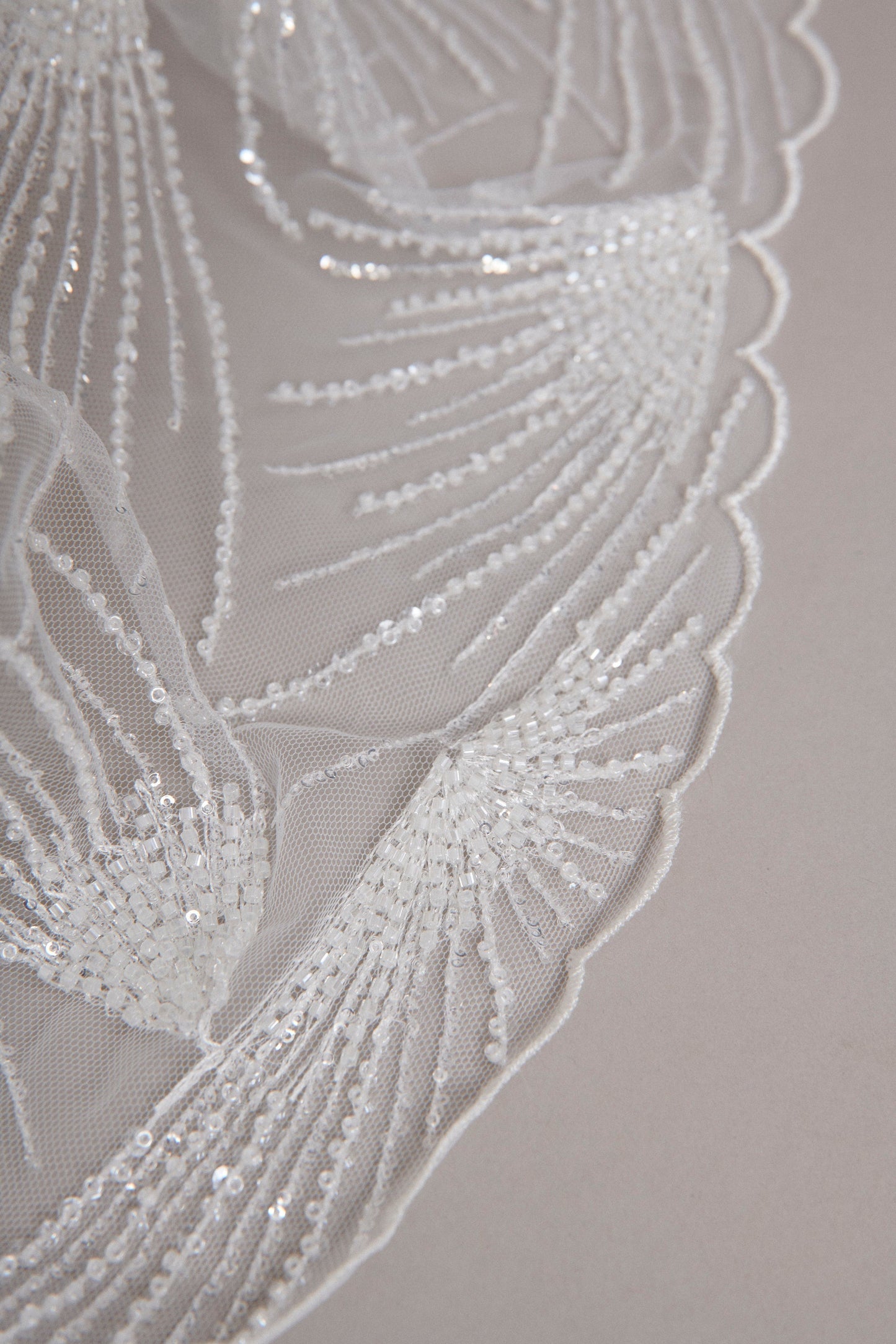 S0570 EMBROIDERY TULLE WITH SEQUINS AND BEADS