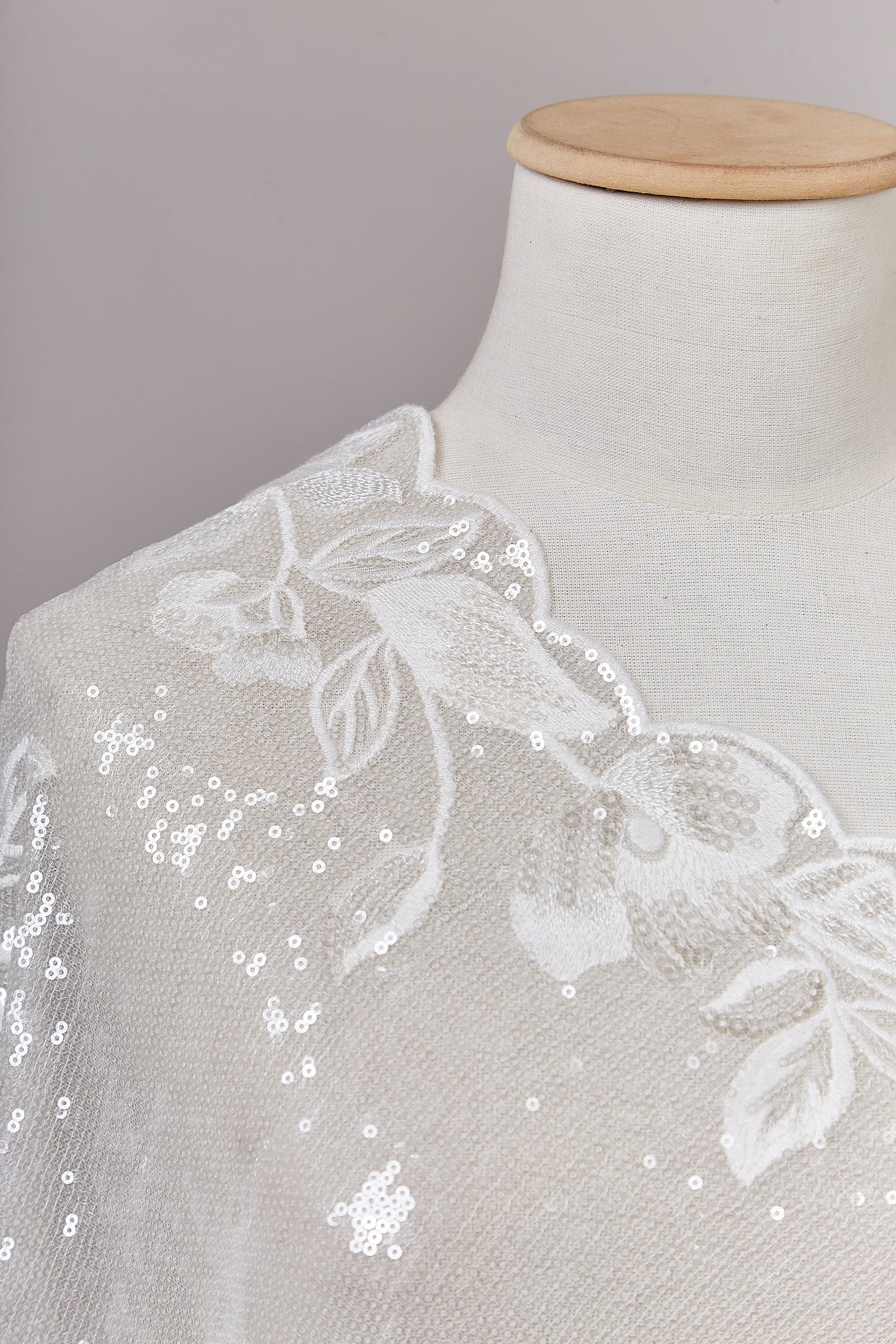 S0628 EMBROIDERY TULLE WITH SEQUINS
