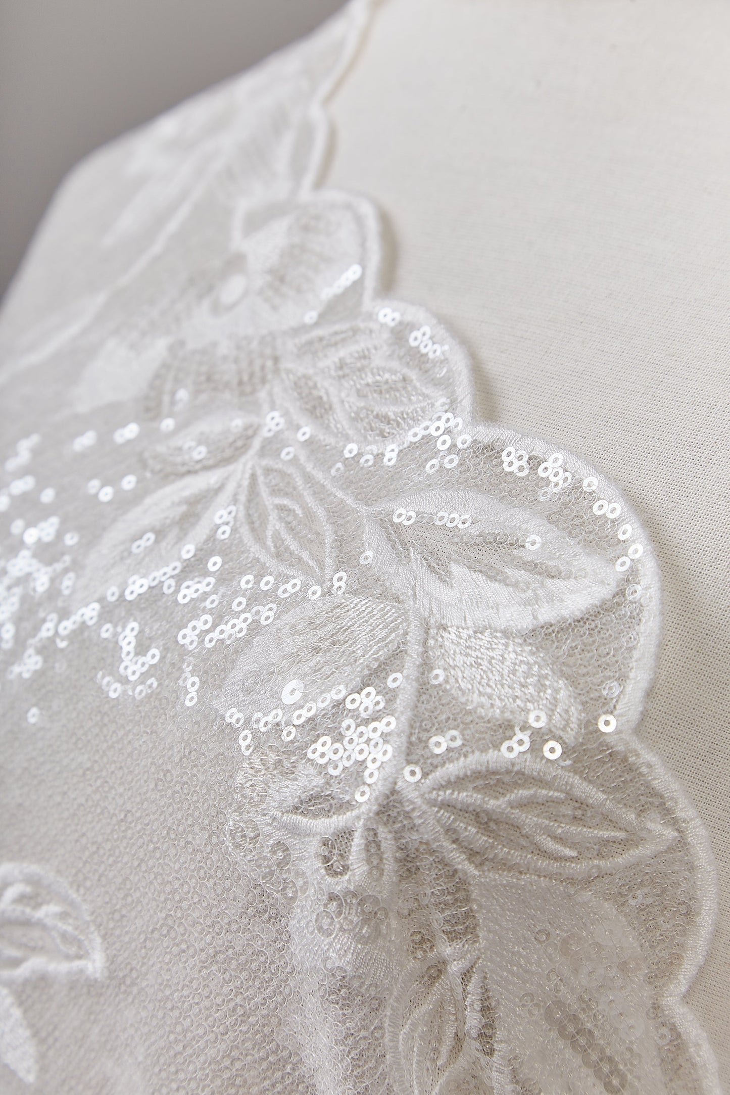 S0628 EMBROIDERY TULLE WITH SEQUINS