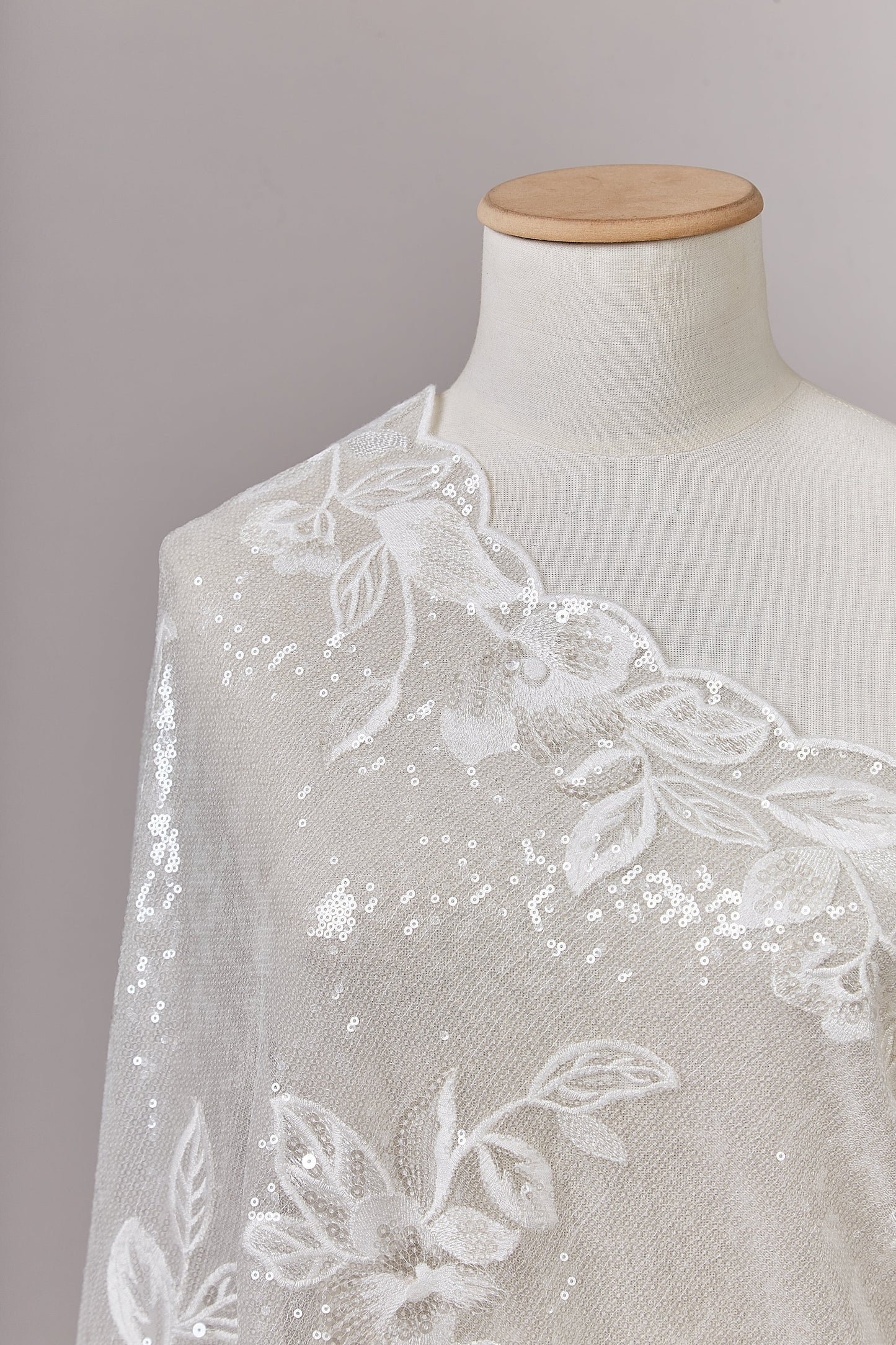 S0628 EMBROIDERY TULLE WITH SEQUINS