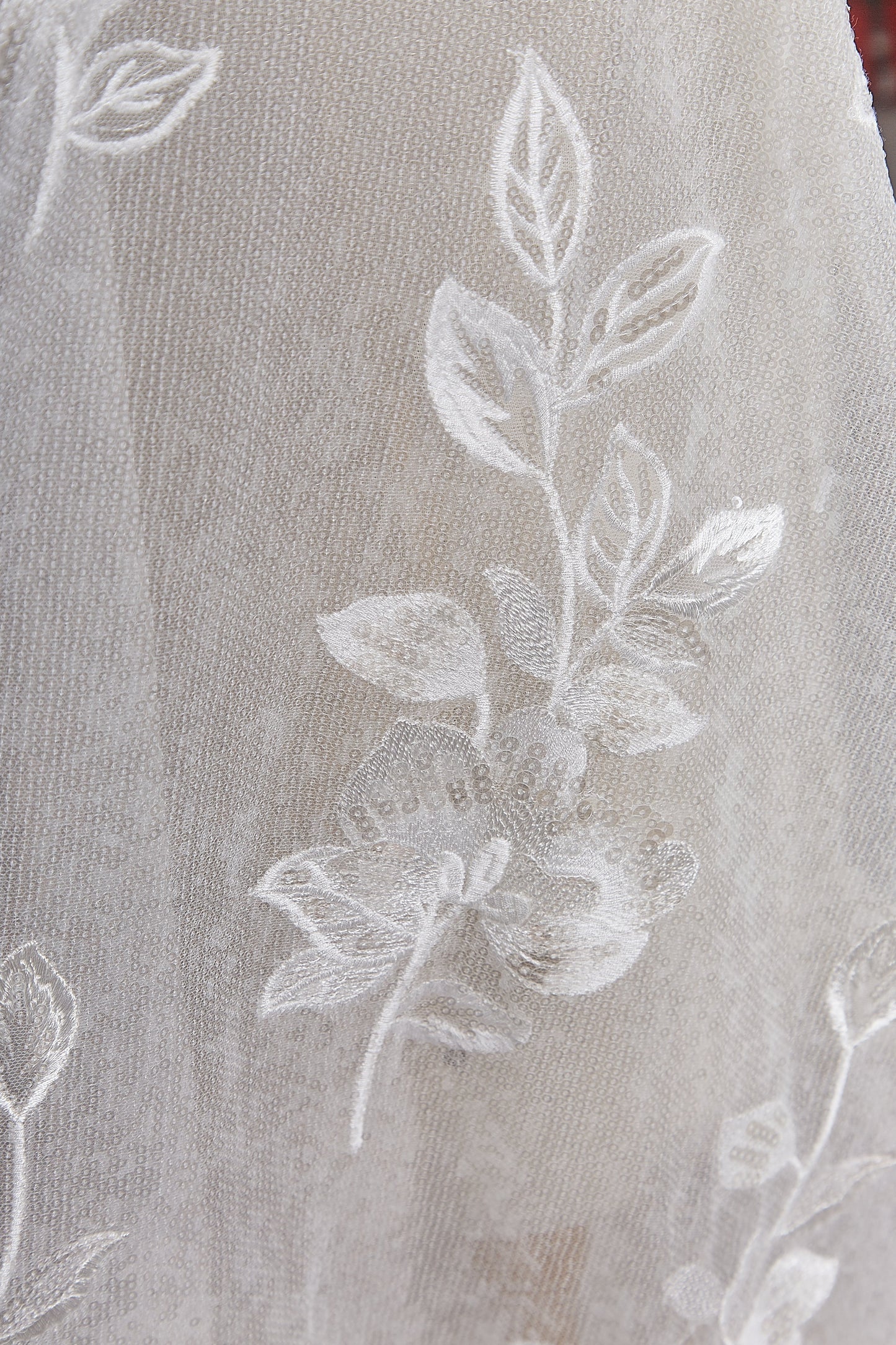 S0628 EMBROIDERY TULLE WITH SEQUINS