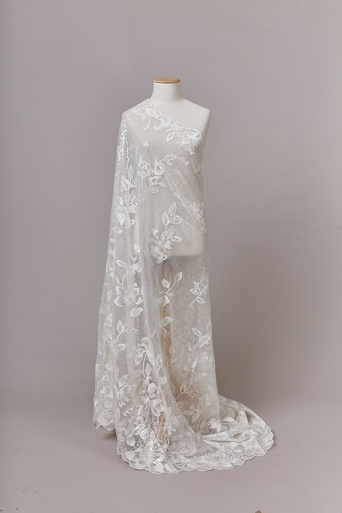 S0628 EMBROIDERY TULLE WITH SEQUINS
