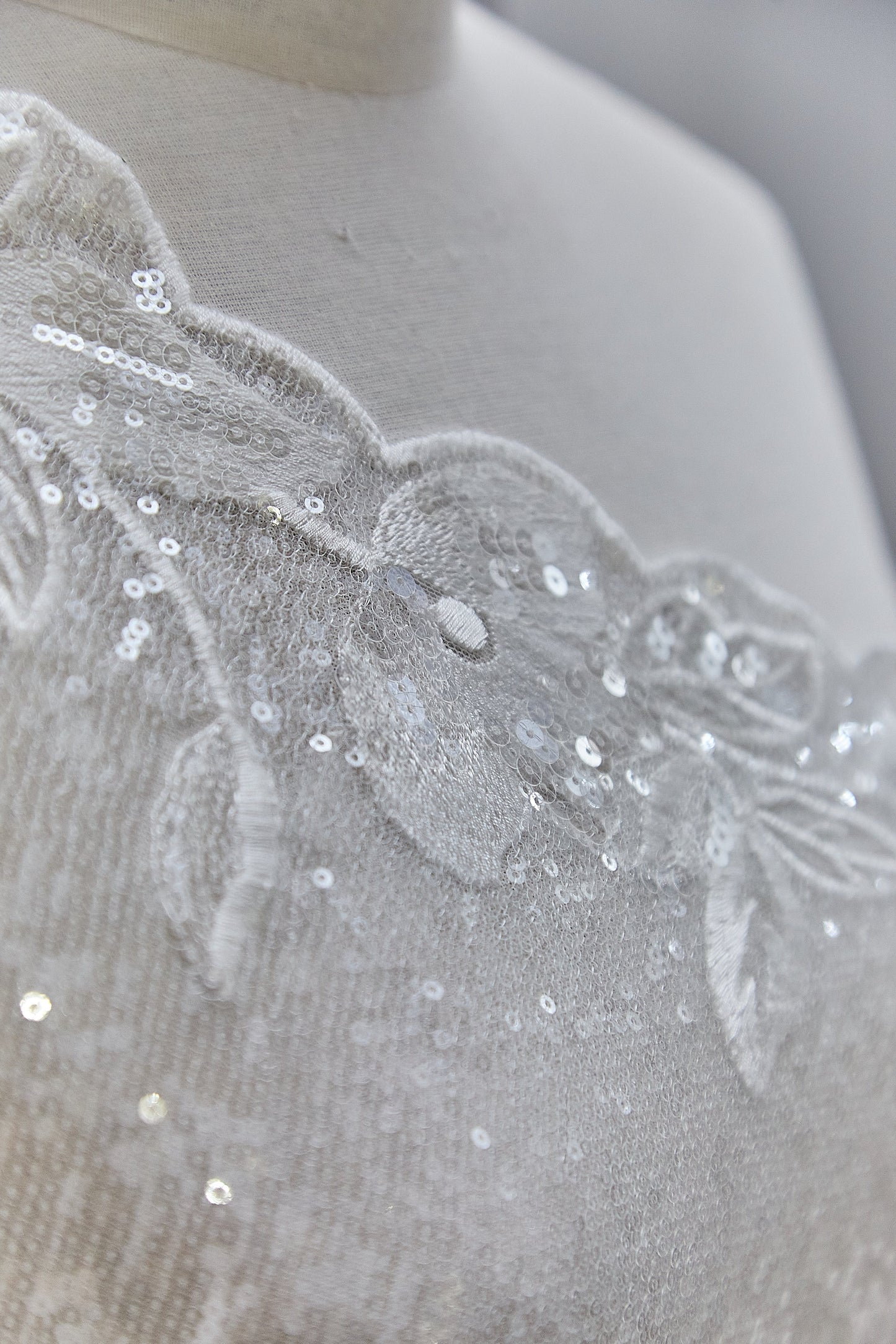 S0628 EMBROIDERY TULLE WITH SEQUINS