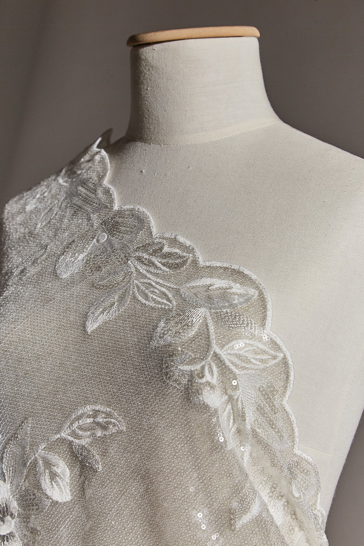 S0628 EMBROIDERY TULLE WITH SEQUINS