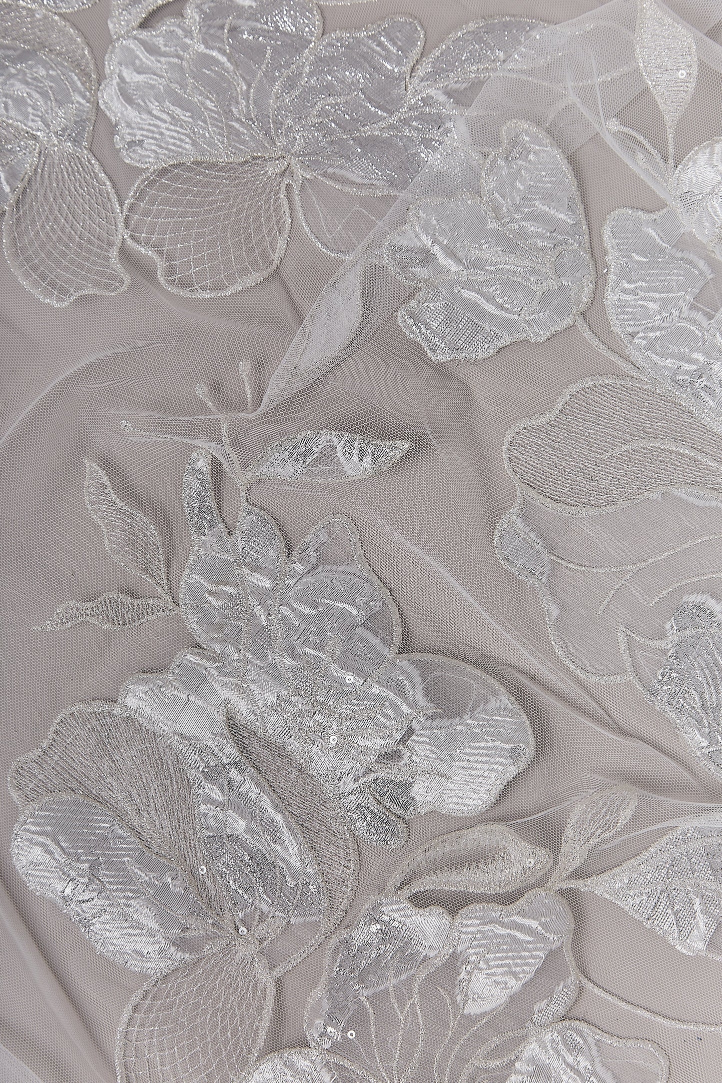 S0629 EMBROIDERY TULLE WITH JACQUARD FLOWERS