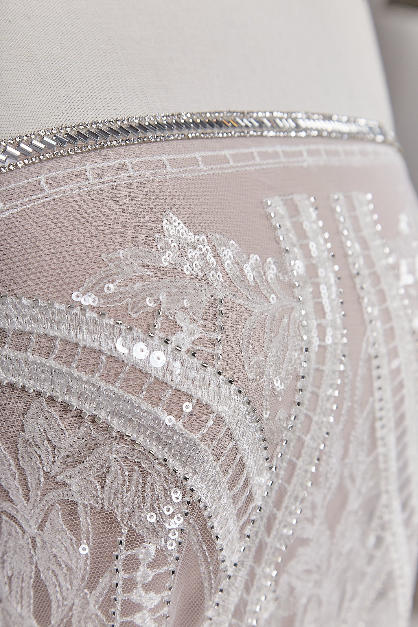 S0632 EMBROIDERY TULLE WITH SEQUINS AND BEADS