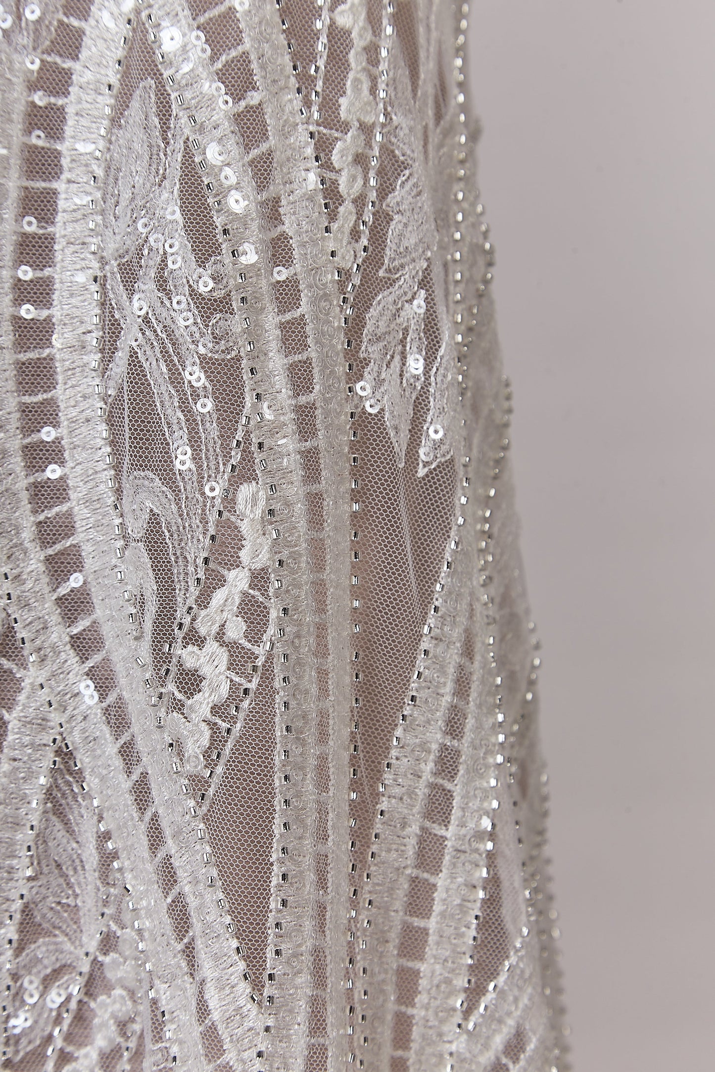 S0632 EMBROIDERY TULLE WITH SEQUINS AND BEADS