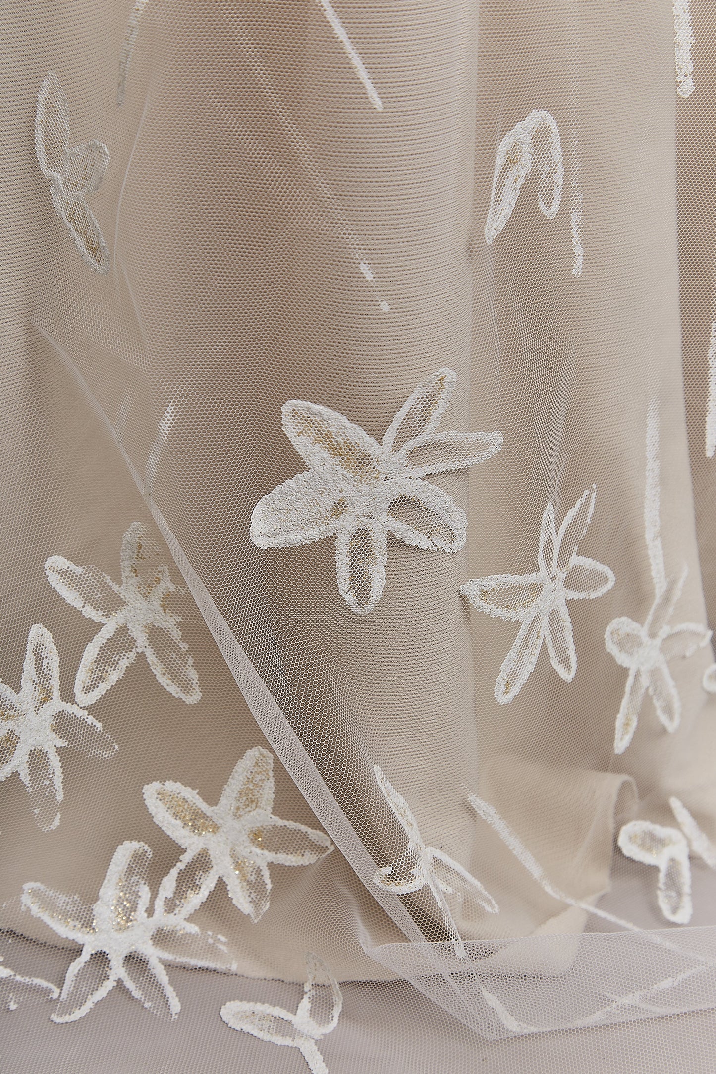 S0639 TULLE WITH HAND PAINTED FLOWERS