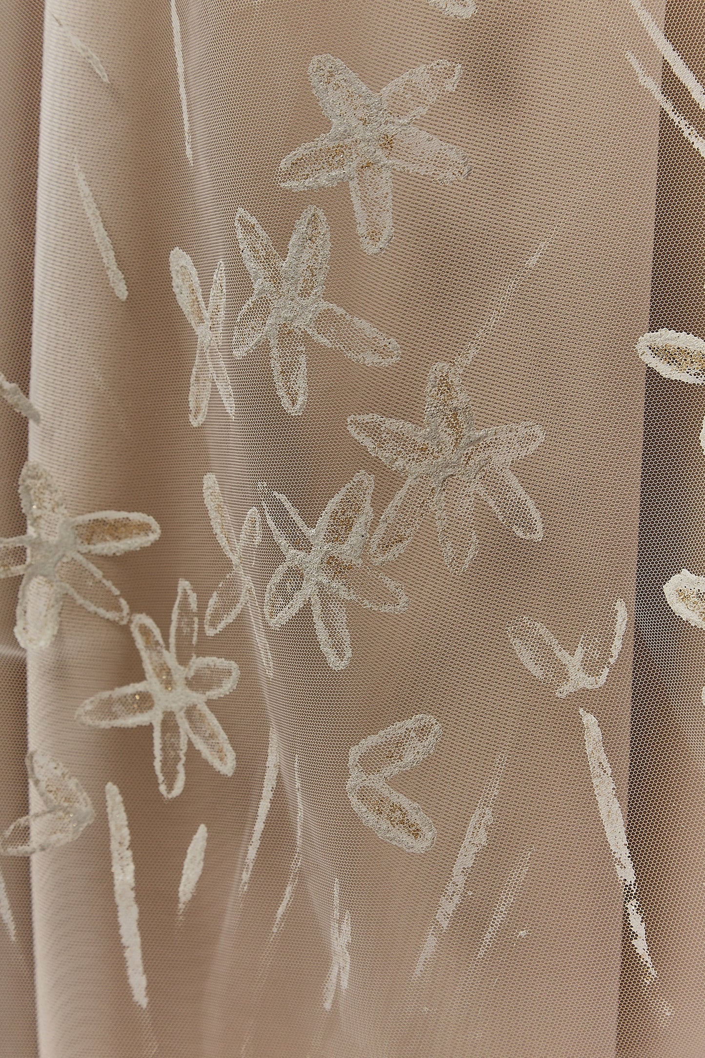 S0639 TULLE WITH HAND PAINTED FLOWERS