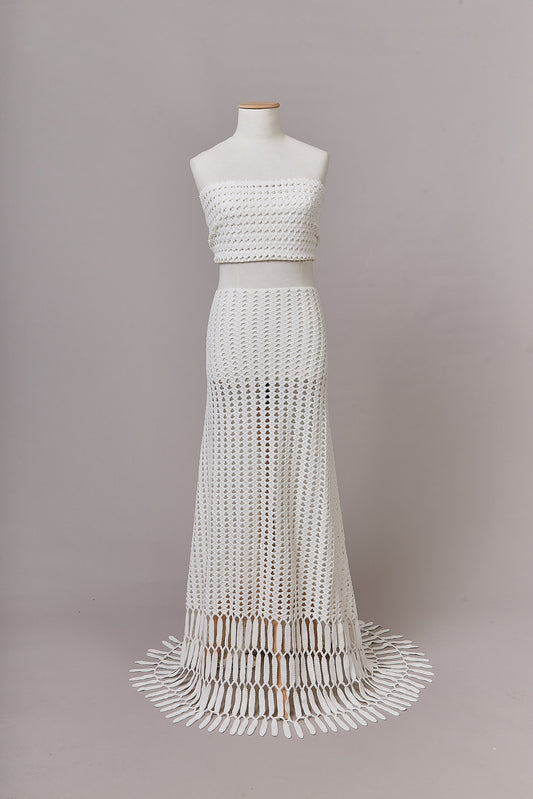 S0640 CROCHET NET WITH FRINGE