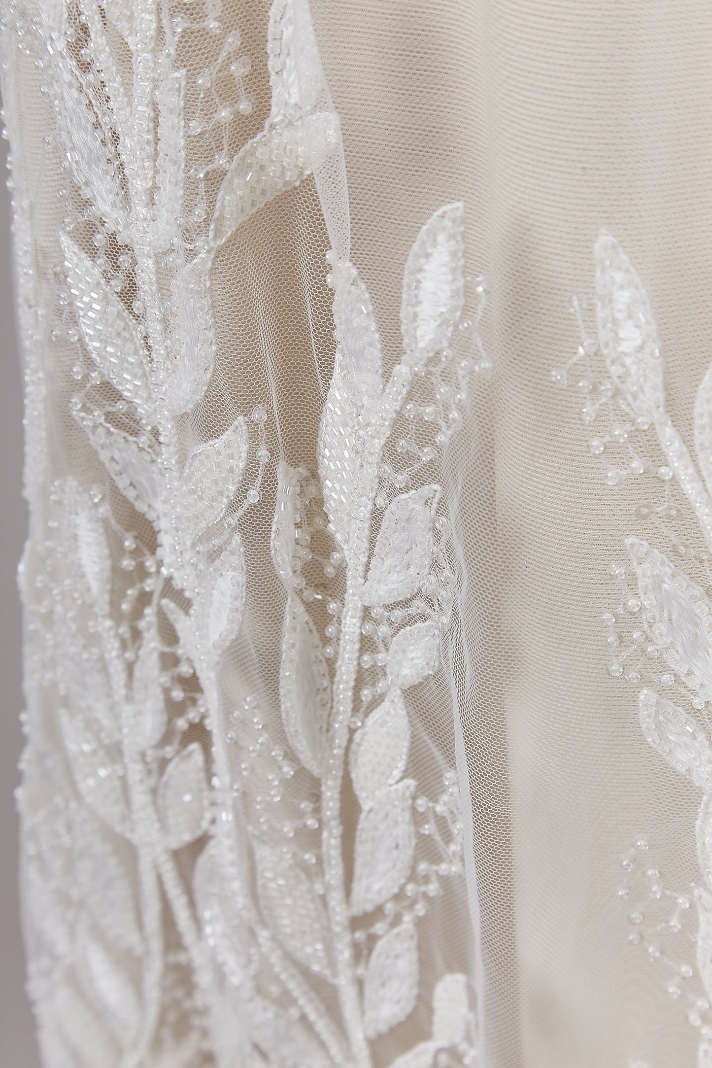 S0642 EMBROIDERY TULLE WITH SEQUINS AND BEADS