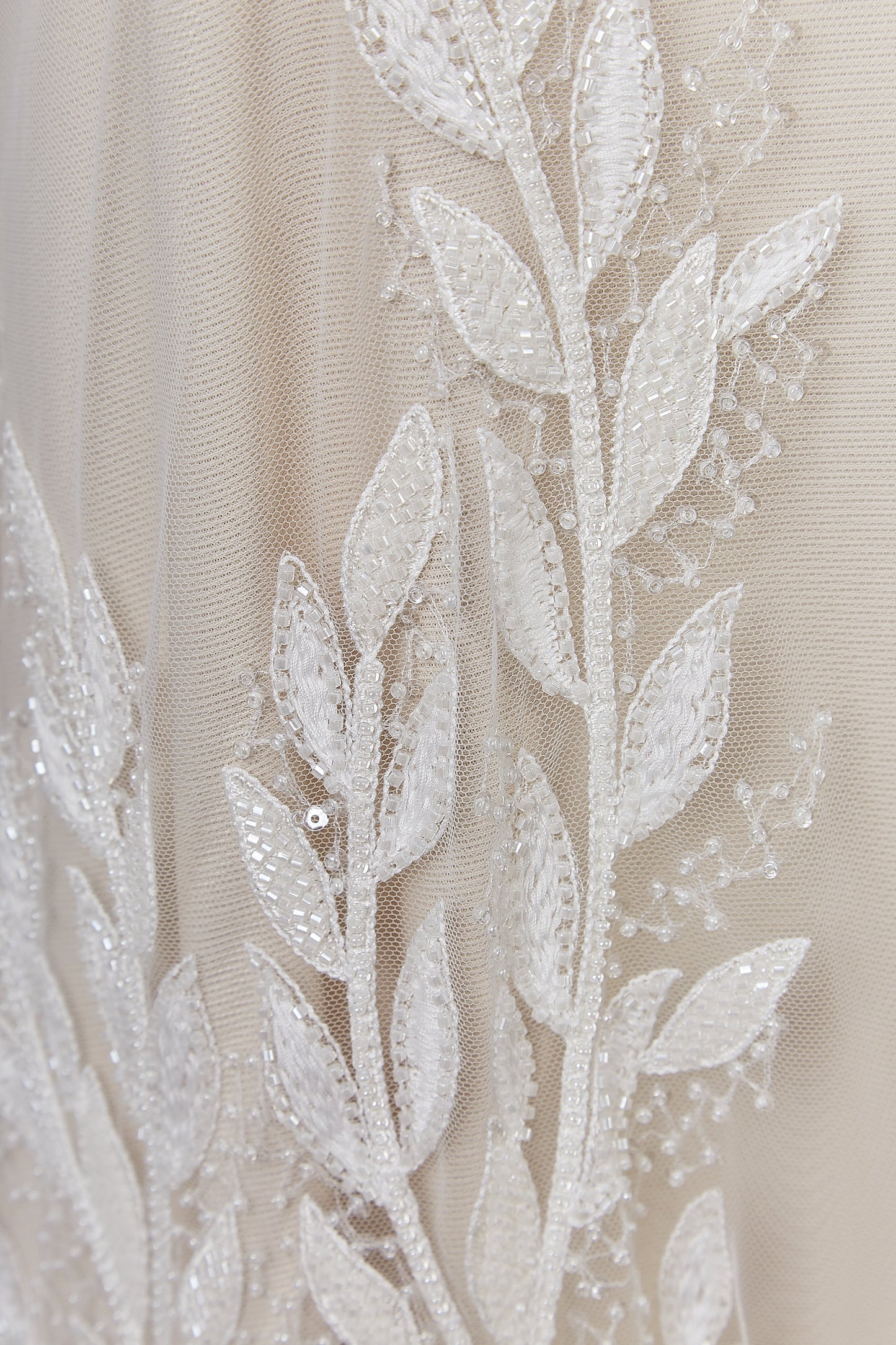 S0642 EMBROIDERY TULLE WITH SEQUINS AND BEADS