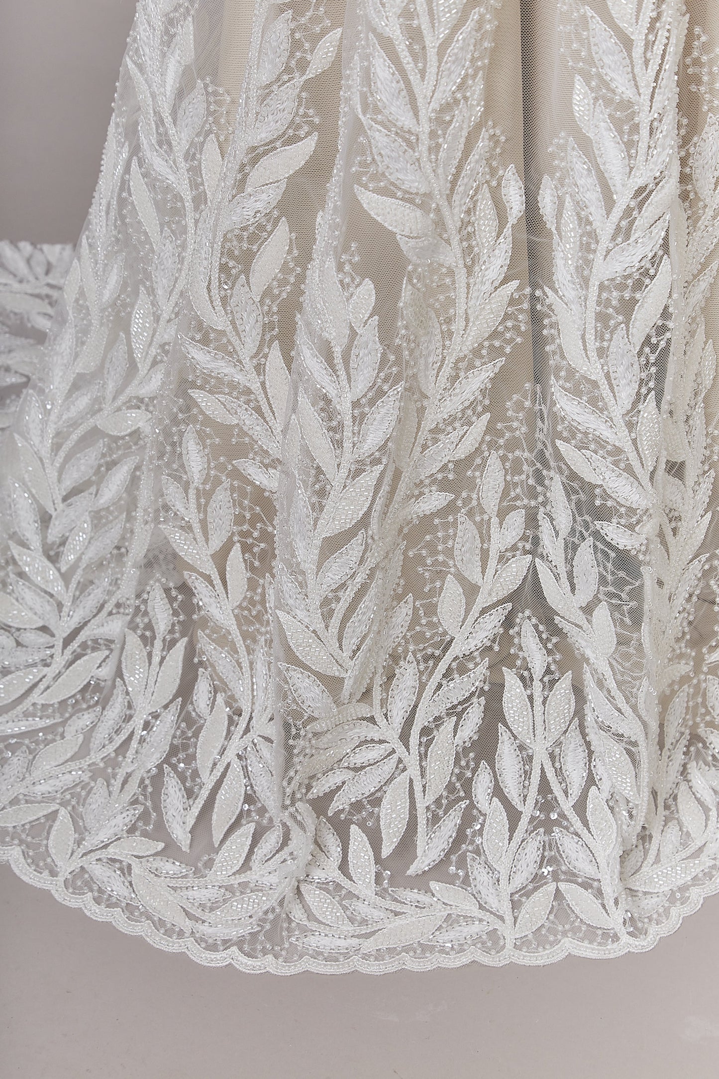S0642 EMBROIDERY TULLE WITH SEQUINS AND BEADS