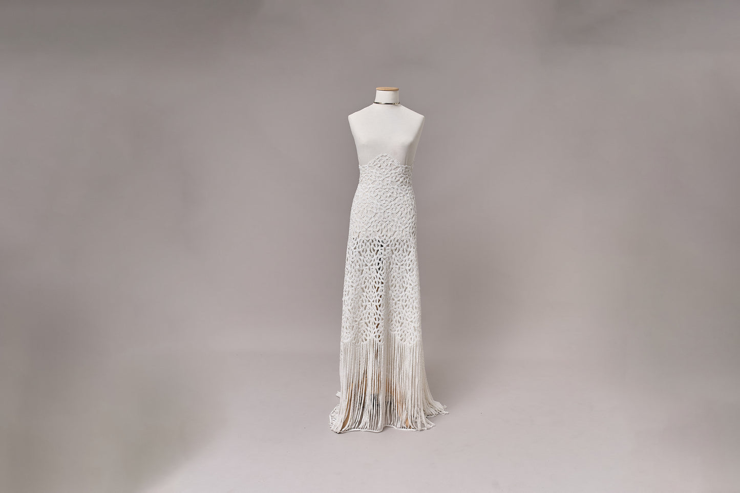 S0713 EMBROIDERED COTTON GUIPIURE WITH BEADS