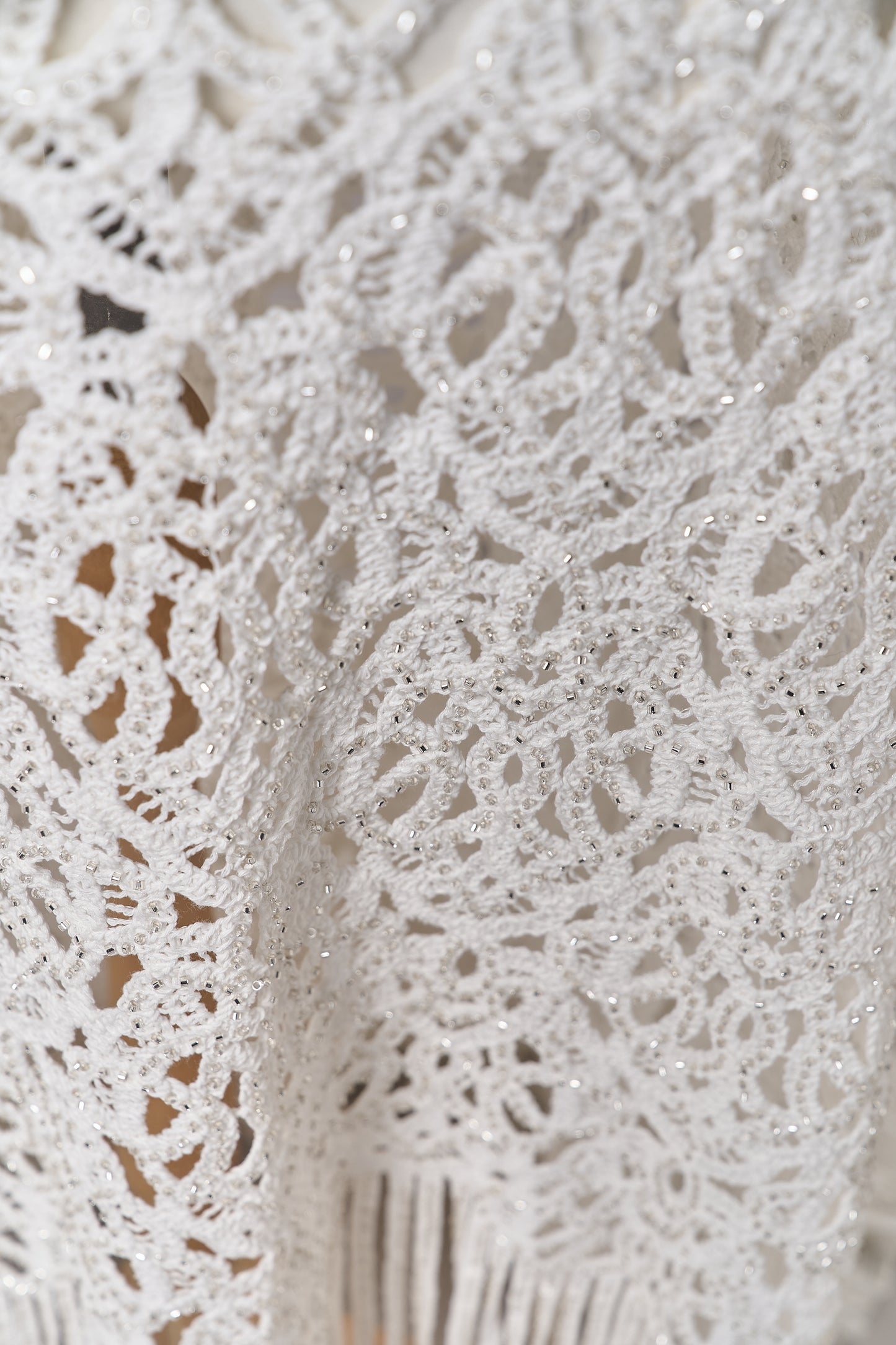 S0713 EMBROIDERED COTTON GUIPIURE WITH BEADS