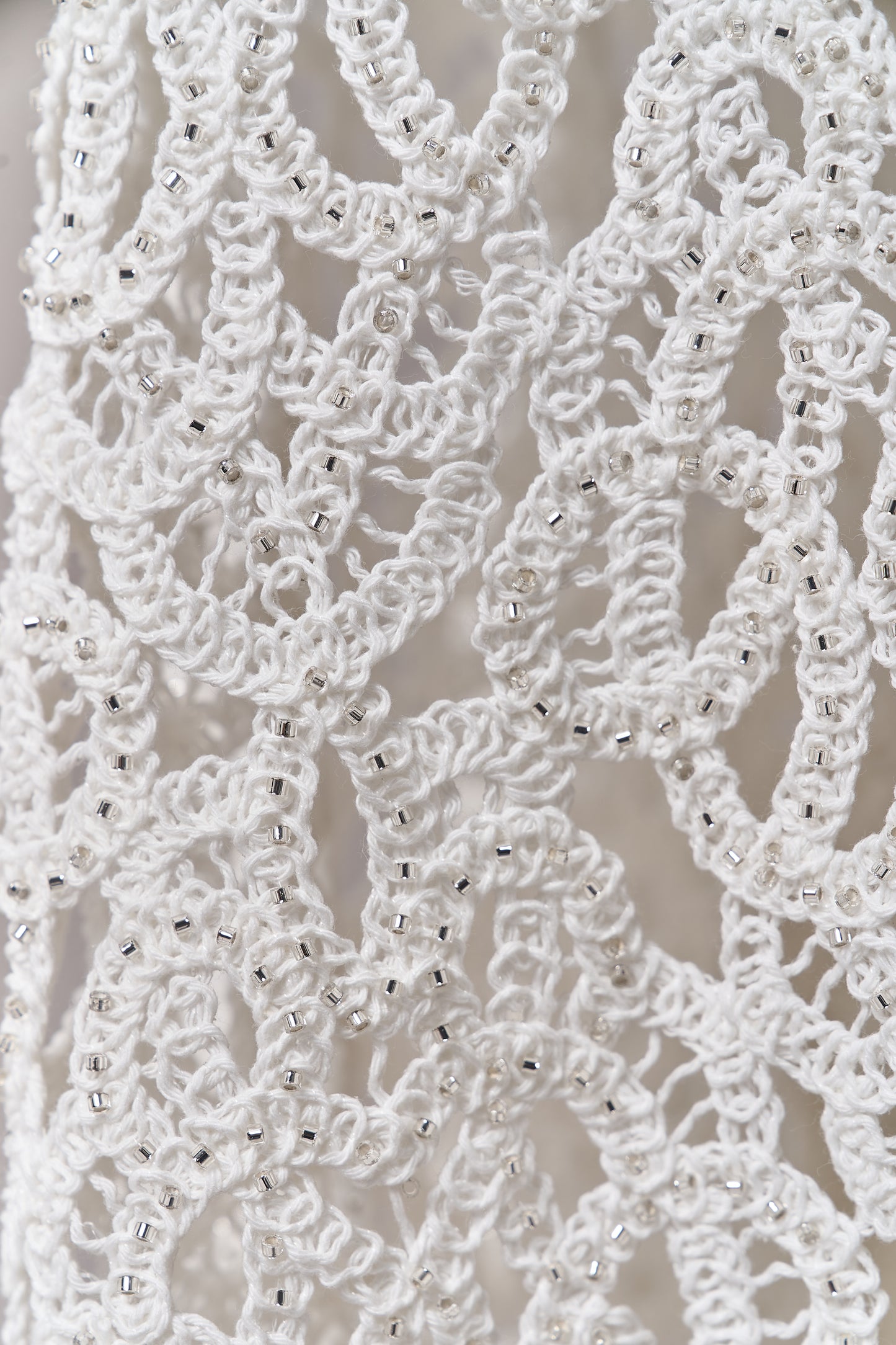S0713 EMBROIDERED COTTON GUIPIURE WITH BEADS