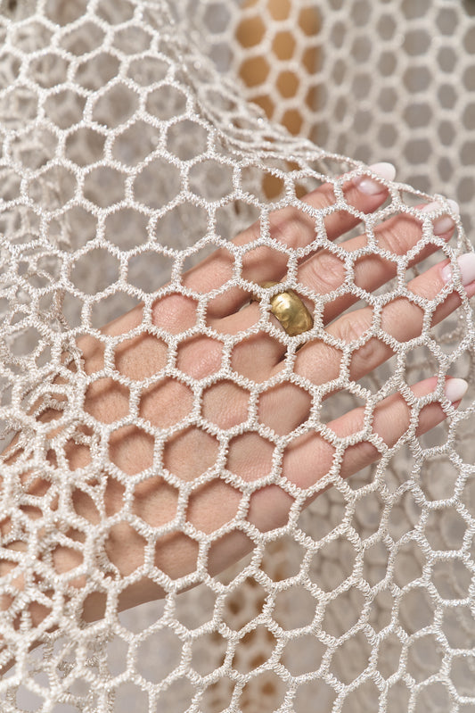 S0716 GUIPIURE WITH SILVER LUREX