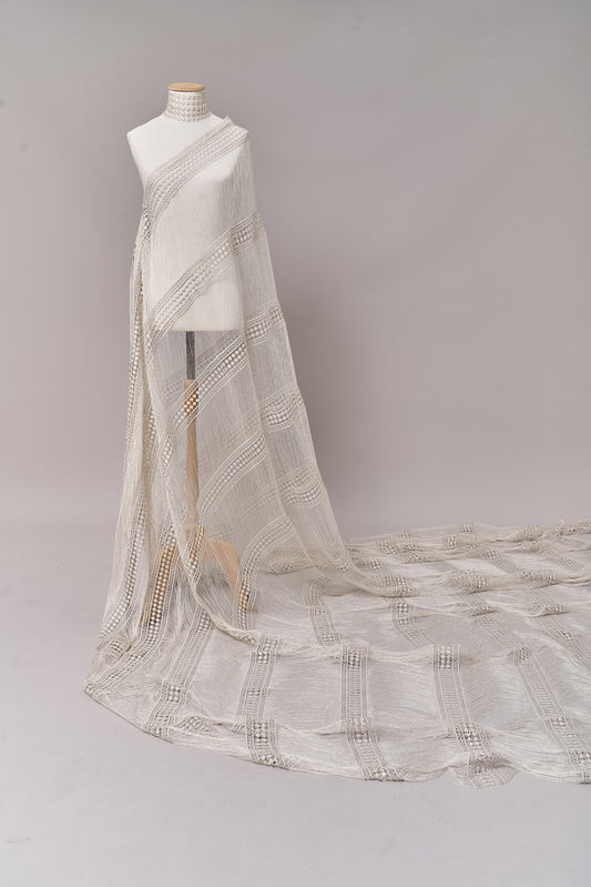 S0717 GUIPIURE WITH SILVER LUREX