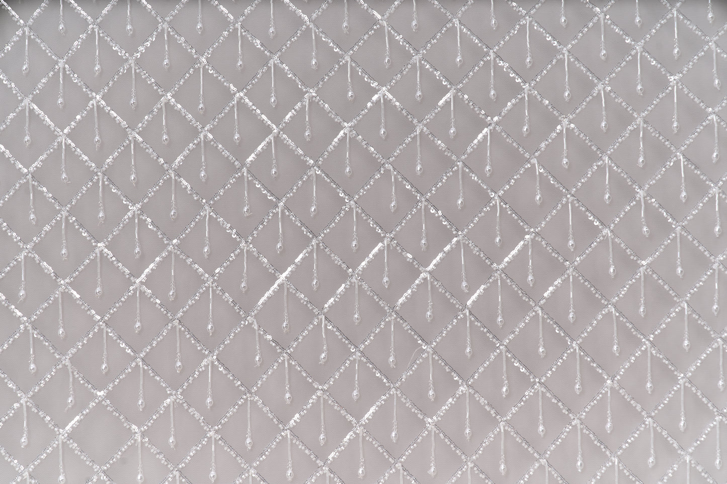 S0709 EMBROIDERY TULLE WITH BEADS