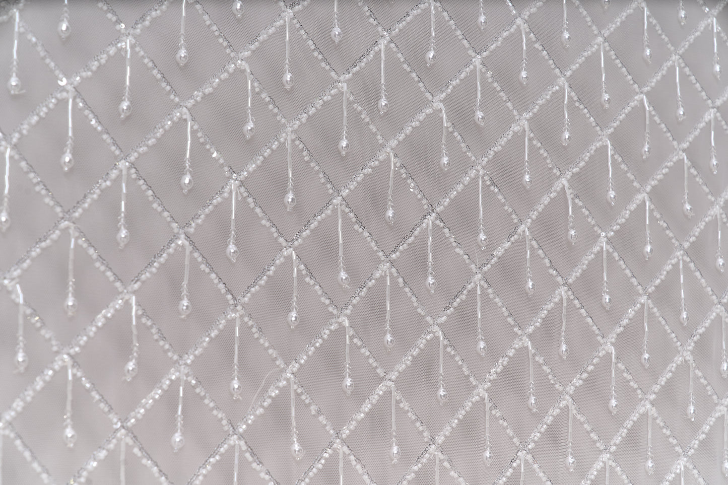 S0709 EMBROIDERY TULLE WITH BEADS