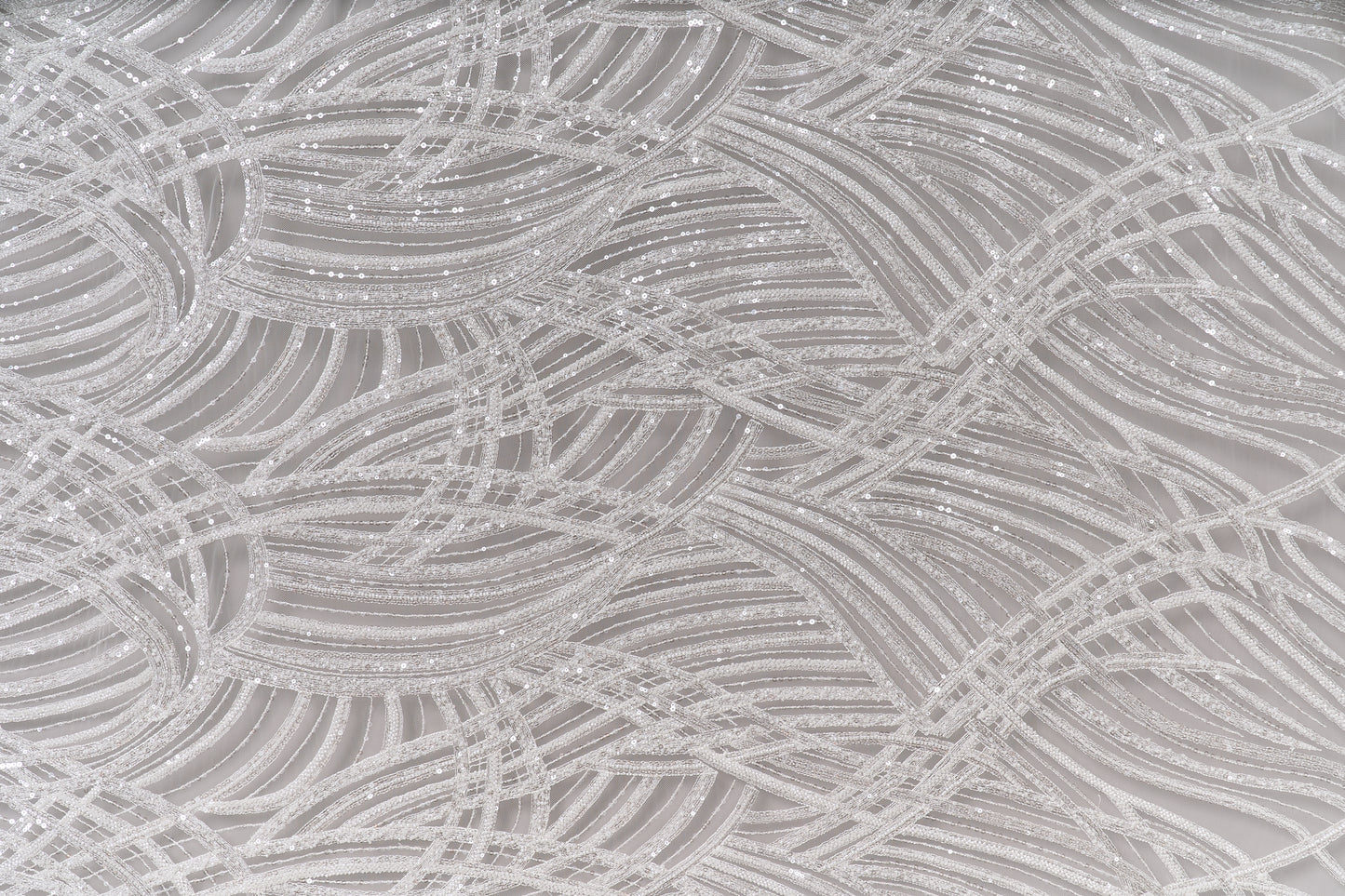 S0693 EMBROIDERY TULLE WITH BEADS