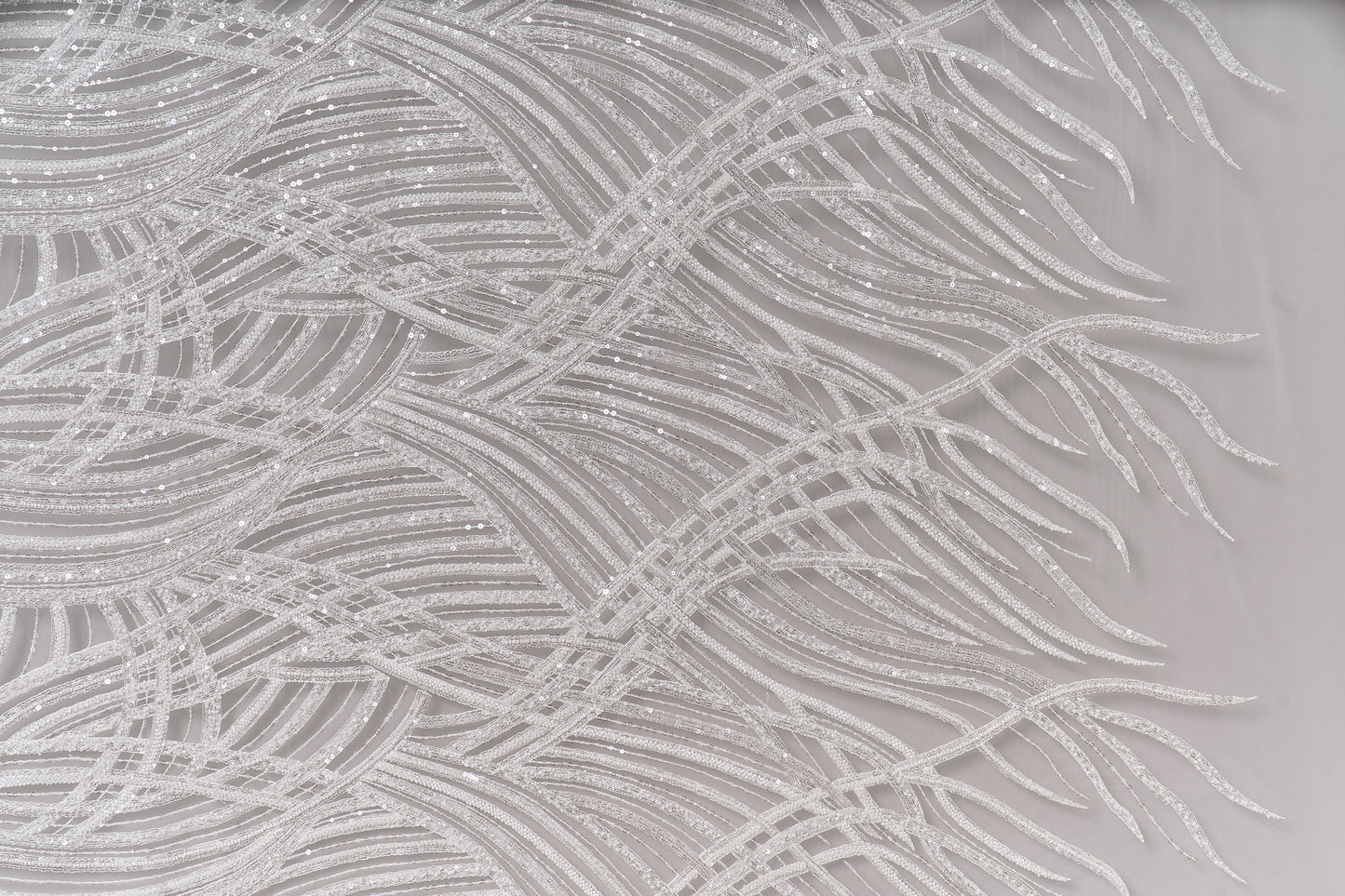 S0693 EMBROIDERY TULLE WITH BEADS