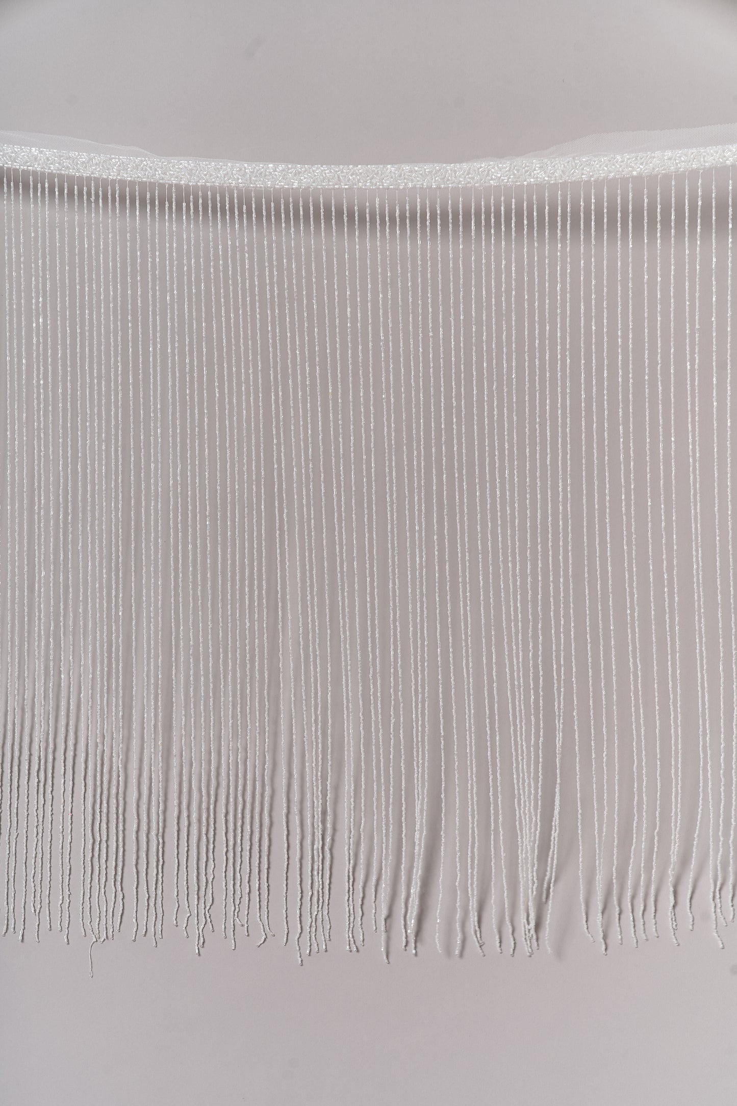 S0708 WHITE BEAD FRINGE TRIM
